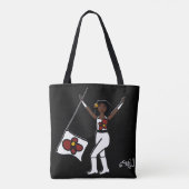 Tote Bag Drapeau personnalisé Fourre-tout (Fleur rouge) B (Dos)