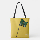 Tote Bag Drapeau personnalisé Fourre-tout (Vert Or Blanc) B (Dos)