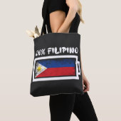 Tote Bag Drapeau philippin à 100 % (De près)
