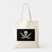 Tote Bag Drapeau pirate crâne épées croisées (Dos)