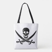 Tote Bag Drapeau pirate crâne épées croisées (Dos)