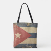Tote Bag Drapeau plat âgé par Cubain (Dos)