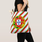 Tote Bag Drapeau portugais de rayures (De près)