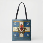 Tote Bag Drapeau Québec antique Carillon Sacré-Cœur (Devant)