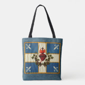 Tote Bag Drapeau Québec antique Carillon Sacré-Cœur (Dos)