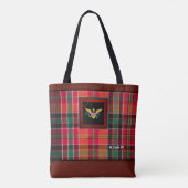 Tote Bag Drapeau Red Trim Madras Plaid Virgin Islands (Dos)
