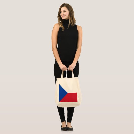 Tote Bag Drapeau République tchèque (Devant (modèle))