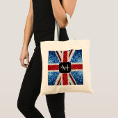 Tote Bag Drapeau rouge bleu blanc brillant parties scintill (Devant (produit))