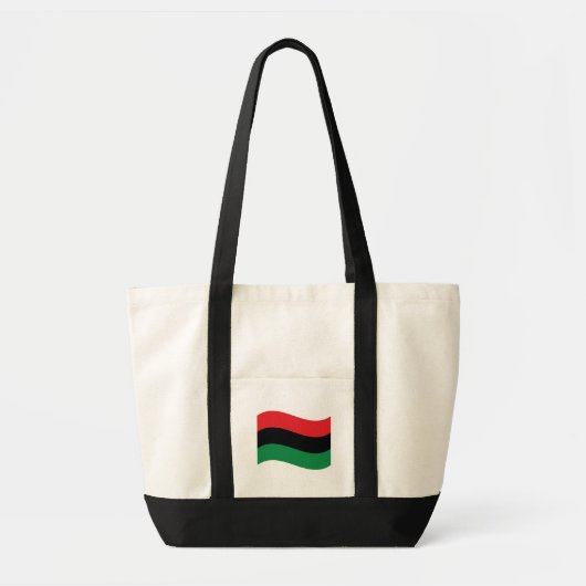 Tote Bag Drapeau rouge, noir et vert (Devant)