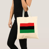 Tote Bag Drapeau rouge, noir et vert (Devant (produit))