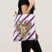 Tote Bag Drapeau russe de rayures (De près)