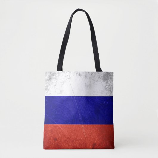 Tote Bag Drapeau russe grunge (Devant)