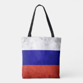 Tote Bag Drapeau russe grunge (Dos)