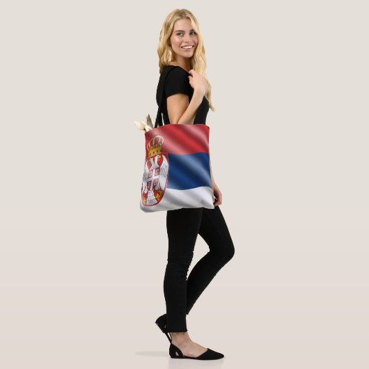 Tote Bag Drapeau serbe (Sur le modèle)