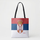 Tote Bag Drapeau serbe & Serbes/fans de mode/sports (Devant)