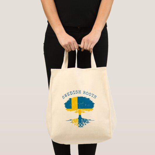 Tote Bag Drapeau suédois des racines (Devant (produit))