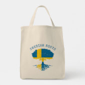 Tote Bag Drapeau suédois des racines (Dos)
