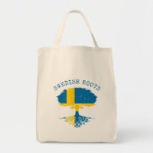 Tote Bag Drapeau suédois des racines (Devant)