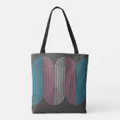 Tote Bag Drapeau transgenre Ligne minimaliste Art Déco (Dos)