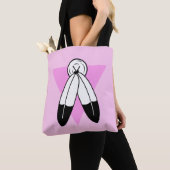 Tote Bag Drapeau Triangle Rose Two-Spirit (De près)