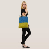 Tote Bag Drapeau ukrainien en cuir (Sur le modèle)