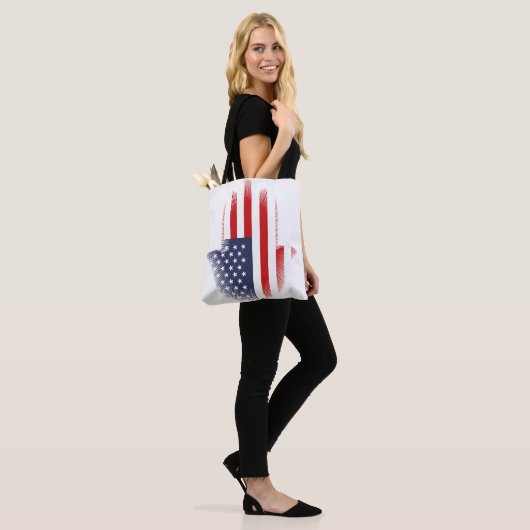 Tote Bag Drapeau USA (Sur le modèle)