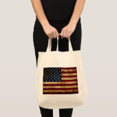 Tote Bag Drapeau USA / Grunged (Devant (produit))