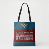 Tote Bag Drapeau USVI St. Croix St. Thomas (Devant)