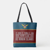 Tote Bag Drapeau USVI St. Croix St. Thomas (Dos)