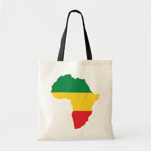 Tote Bag Drapeau vert, or et Afrique rouge