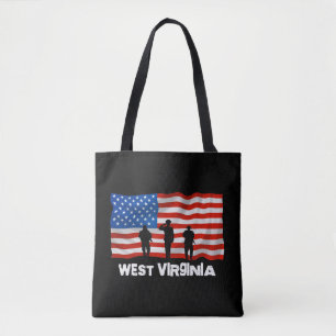 Tote Bag Drapeau West Virginia USA