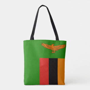 Tote Bag Drapeau zambien, Drapeau de la Zambie