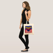 Tote Bag Drapeaux américains du Wisconsin (Devant (modèle))