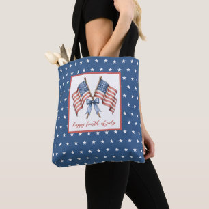 Tote Bag Drapeaux américains patriotiques Quatre juillet
