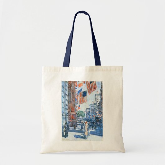 Tote Bag Drapeaux Cinquième Avenue par Childe Hassam, Art V (Devant)