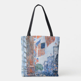 Tote Bag Drapeaux Cinquième Avenue par Childe Hassam, Art V