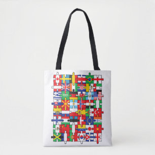 Tote Bag Drapeaux des pays du pavillon international