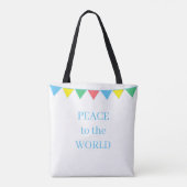 Tote Bag Drapeaux multicolores sur blanc (Dos)