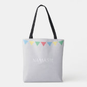 Tote Bag Drapeaux multicolores sur gris argent (Dos)