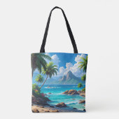 Tote Bag Dream On, Tropical Paradise, (Dos)