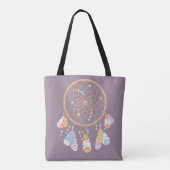 Tote Bag Dreamcatcher de Boho Tribal sur Purple (Dos)