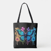 Tote Bag Dreamy Gradient Wings : Un papillon en Pastel (Dos)