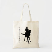 Tote Bag Dressage Cheval Et Rider Silhouette (Devant)