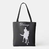 Tote Bag Dressage Cheval Et Rider Silhouette Dark (Dos)