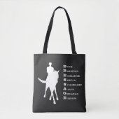 Tote Bag Dressage Est Cheval Et Rider Silhouette Dark (Devant)