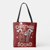 Tote Bag Drôle 67 Six Sept Mème Brainrot Équipe de Noël (Dos)