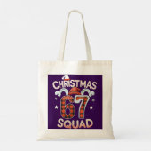 Tote Bag Drôle 67 Six Sept Mème Brainrot Équipe de Noël (Dos)