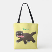 Tote Bag Drôle animal avide de carcajou (Dos)