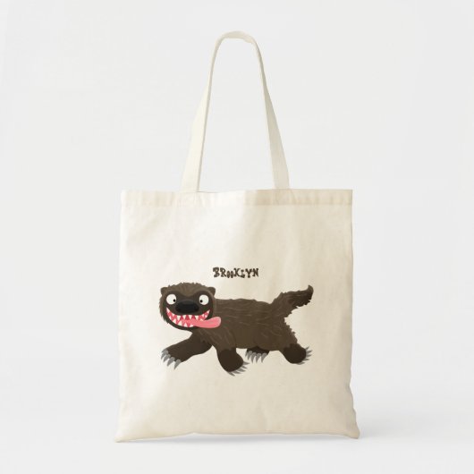 Tote Bag Drôle animal avide de carcajou (Devant)