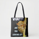 Tote Bag Drôle Big Eyed Tarsier Ce que vous regardez (Devant)